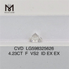 4.23CT F VS2 ID EX EX La tua fonte di diamanti realizzati in laboratorio CVD LG598325626丨Messigems