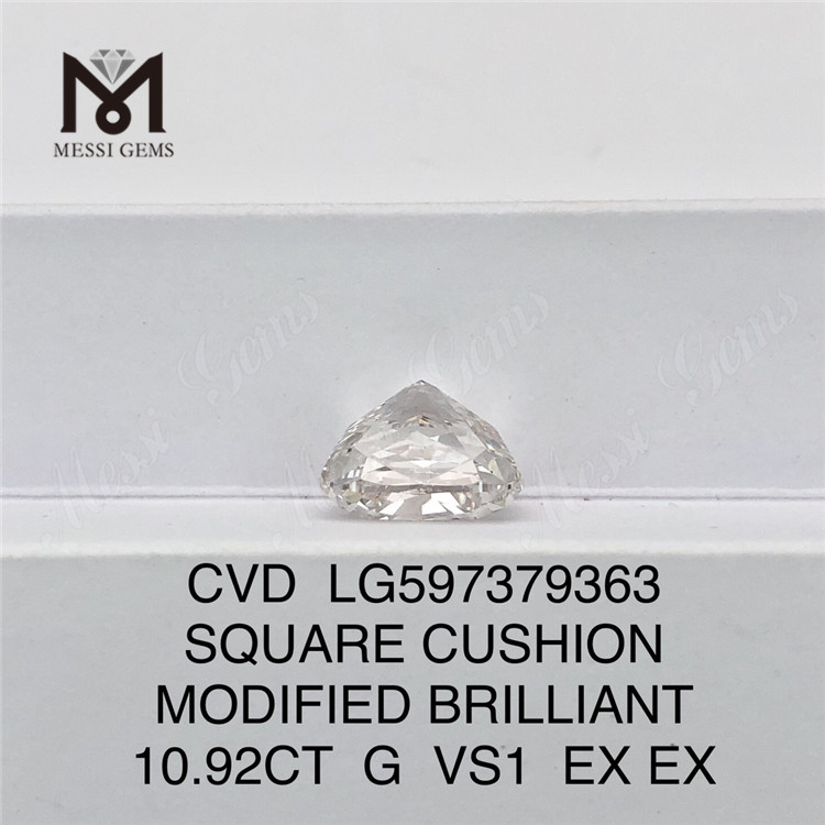 10.92CT G VS1 EX EX SQUARE CUSHION Diamanti da laboratorio CVD LG597379363 丨Messigems