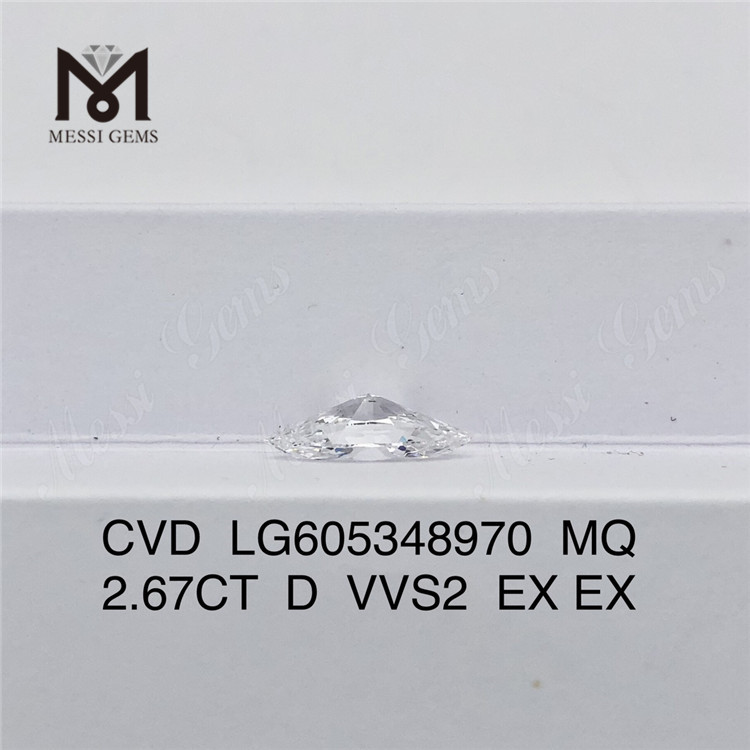 2.67CT D VVS2 Diamanti certificati IGI mq Lusso Sostenibile丨Messigems LG605348970