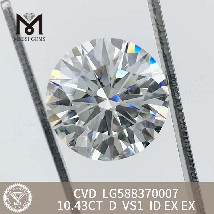 Costo dei diamanti lavorati 10,43CT D VS1丨Messigems CVD LG588370007