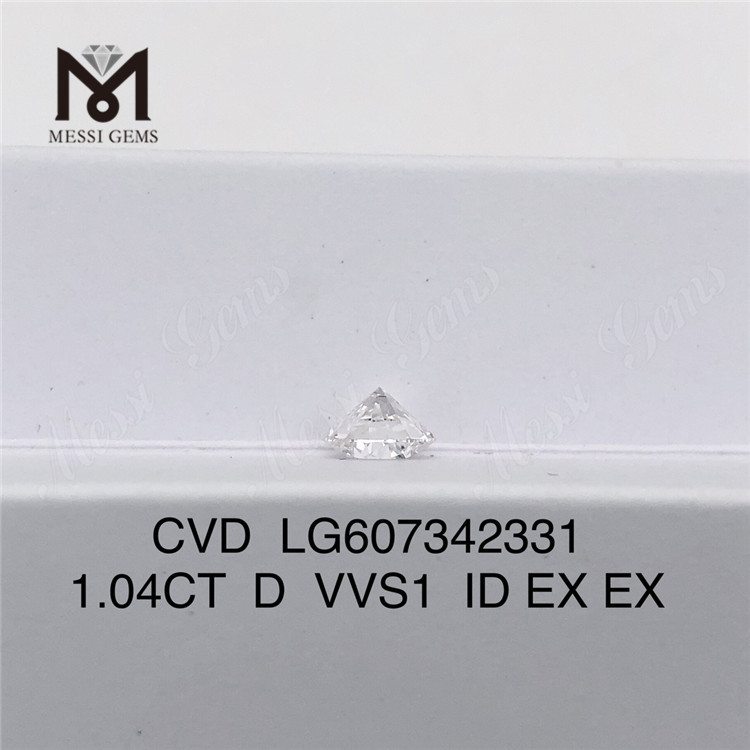  Prezzo del diamante coltivato in laboratorio 1.04CT D VVS1 per carato Crea con fiducia CVD丨Messigems LG607342331