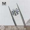  Prezzo del diamante da laboratorio 1.11CT F VVS2 CVD per carato Brilliance丨Messigems LG607342366