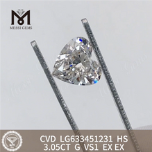 3.05CT G VS1 HS CVD diamanti realizzati in laboratorio all'ingrosso LG633451231丨Messigems 