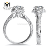 Anello con diamante moissanite da 1 ct, regalo di gioielli in oro bianco 14k 18k per le donne