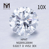 Diamante da laboratorio rotondo D VVS2 3EX da 0,82 ct 