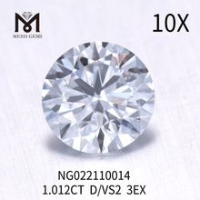 D Colore 1,012 ct EX CUT Diamanti sfusi coltivati ​​in laboratorio all'ingrosso VS2