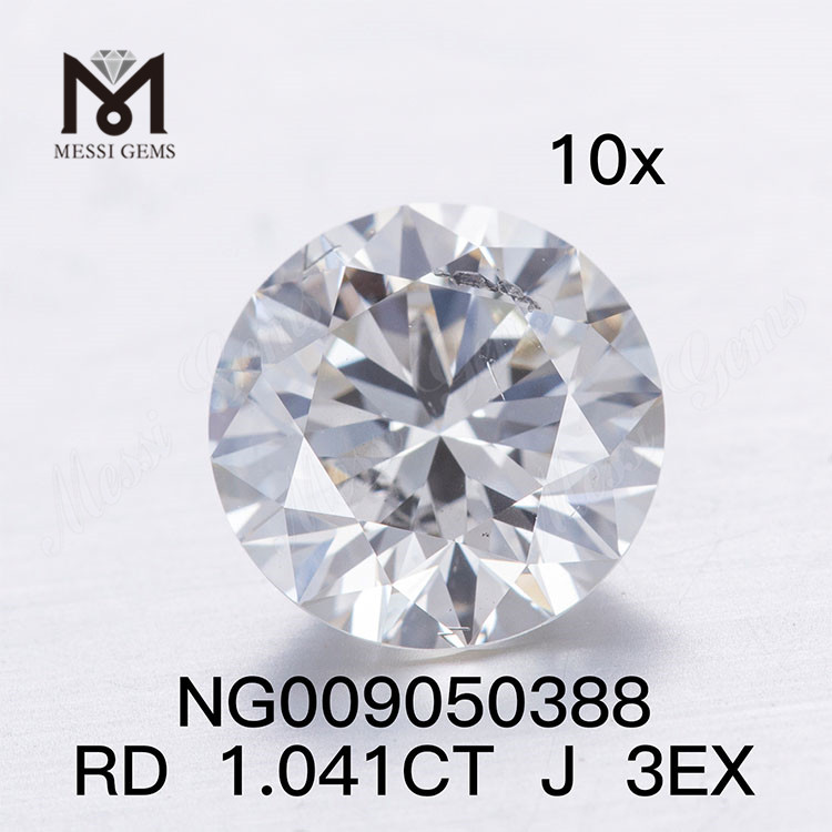 1.041ct J SI1 diamante bianco coltivato in laboratorio I SI EX Cut