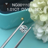 Diamanti tondi da laboratorio D 1.01 carati VS1 EX Cut 