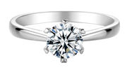 Messi Gemme all'ingrosso 1 carat def Moissanite Diamond Wedding Dainty 925 sterling anello in argento sterling