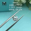 1.11CT D/VS1 diamante sciolto creato in laboratorio IDEAL EX EX 