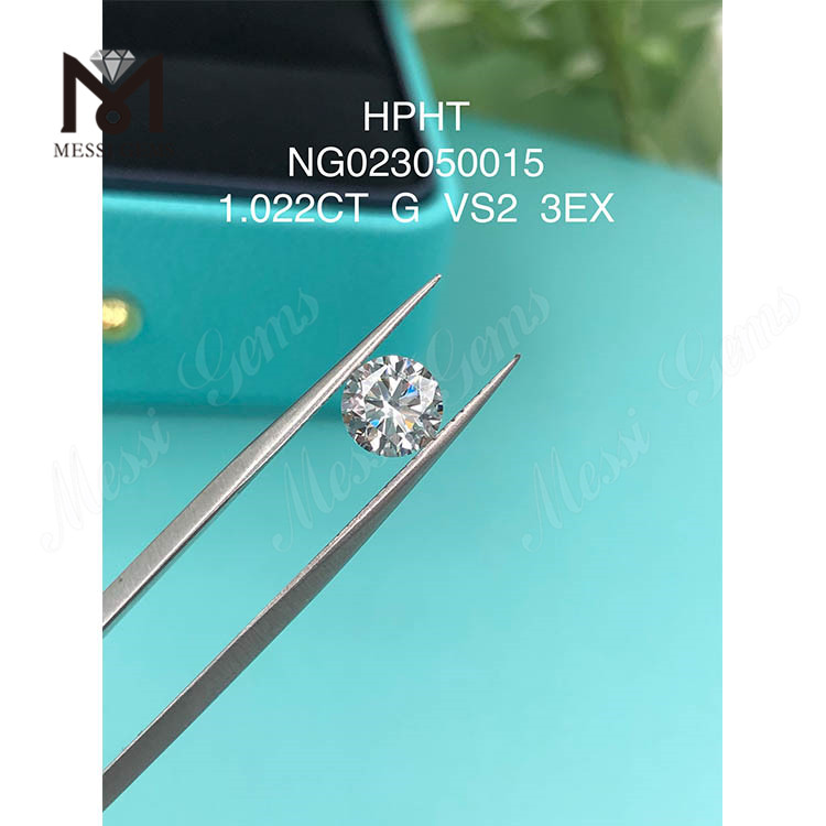 1.022ct G VS2 gemma sciolta diamante sintetico forma rotonda