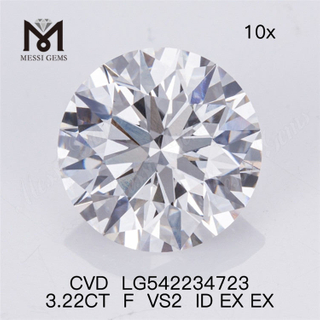 3.22ct f colore 3ct diamanti sintetici sciolti prezzo prezzo all'ingrosso diamante CVD tondo
