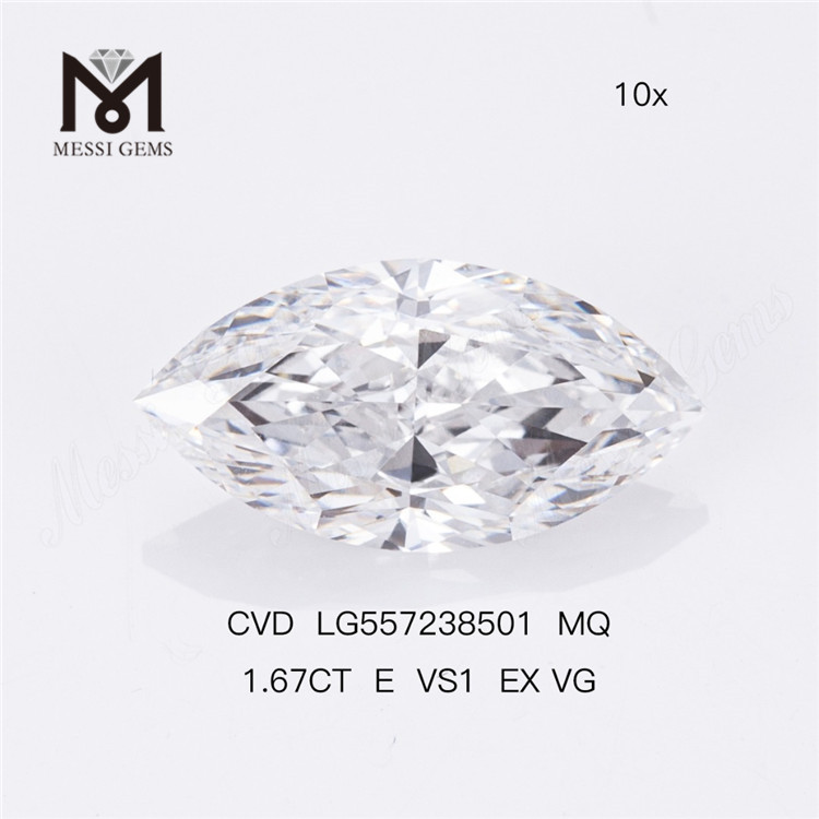 1.67CT E VS1 EX VG marquise lab diamante prezzo di fabbrica di alta qualità