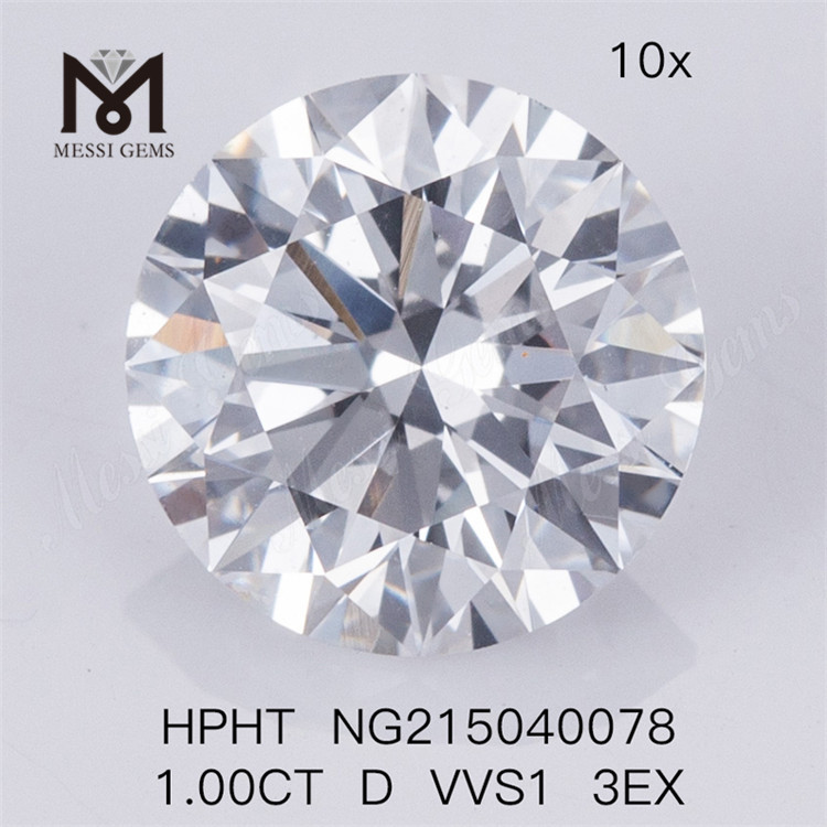 HPHT 1.00CT D VVS1 Diamanti da laboratorio brillanti rotondi 3EX