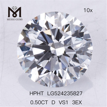 0,5 carati D VS1 3EX Lab HPHT Round Lab Grown Diamond