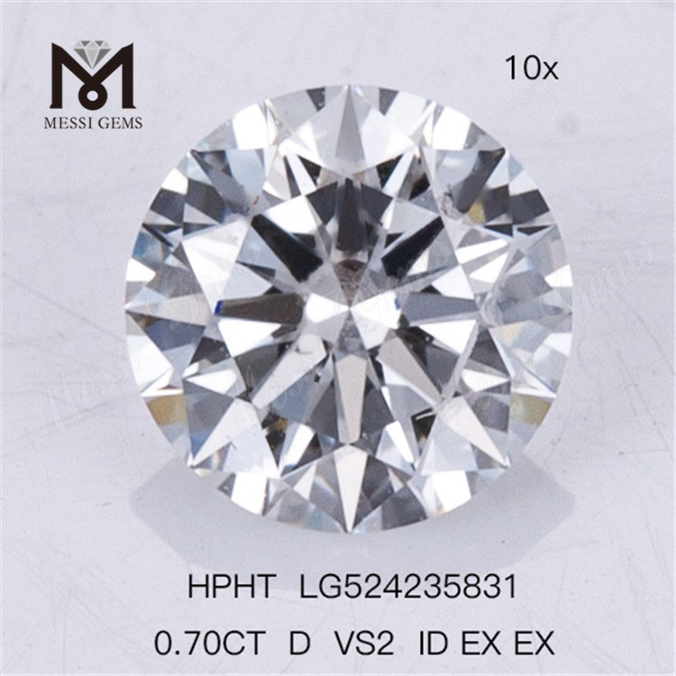 Diamante artificiale HPHT da 0,7 carati D VS2 ID EX EX Diamanti da laboratorio 