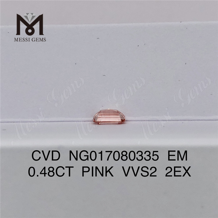 NG017080335 EM 0.48CT ROSA VVS2 2EX diamante da laboratorio CVD 