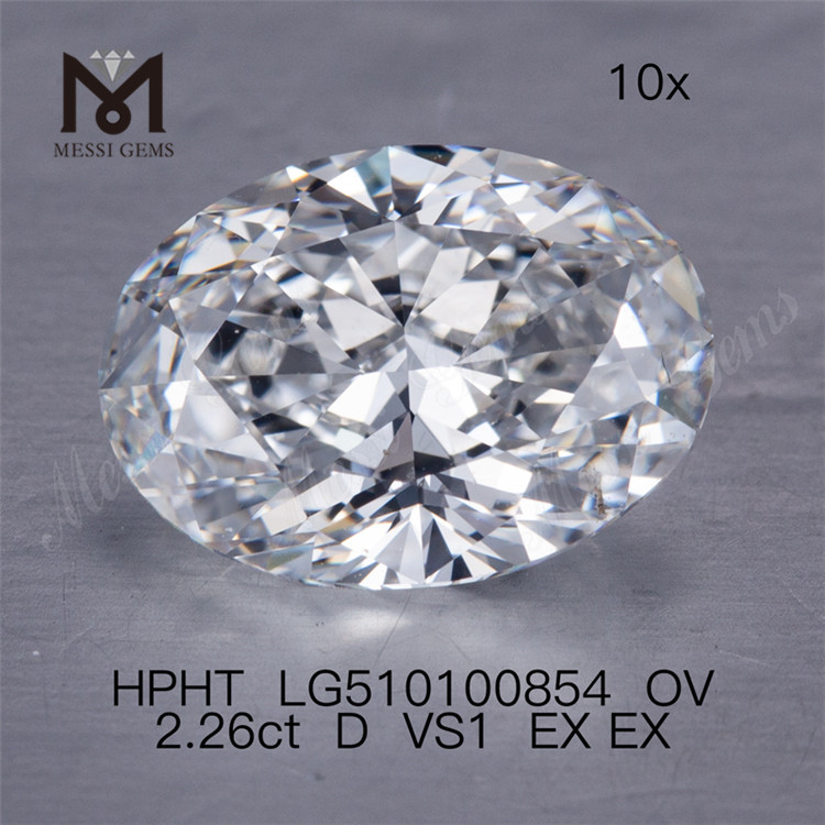 2.26CT hpht lab coltivato diamante F ov lab diamante prezzo all'ingrosso