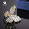 Anello in oro 14K 18K Butterfly moissanite D pietra moissanite per donna