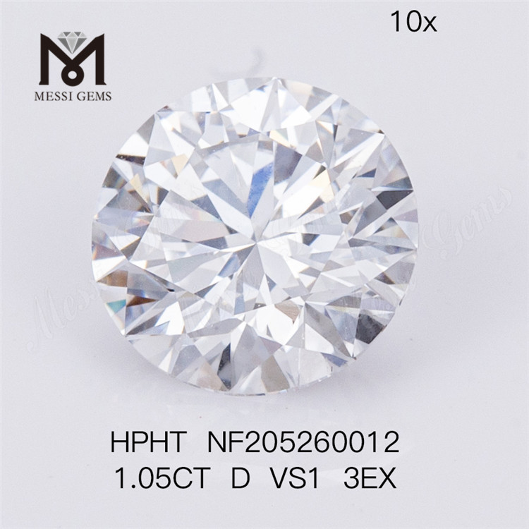 Diamante da laboratorio sintetico da 1,05 ct D VS1 3EX HPHT