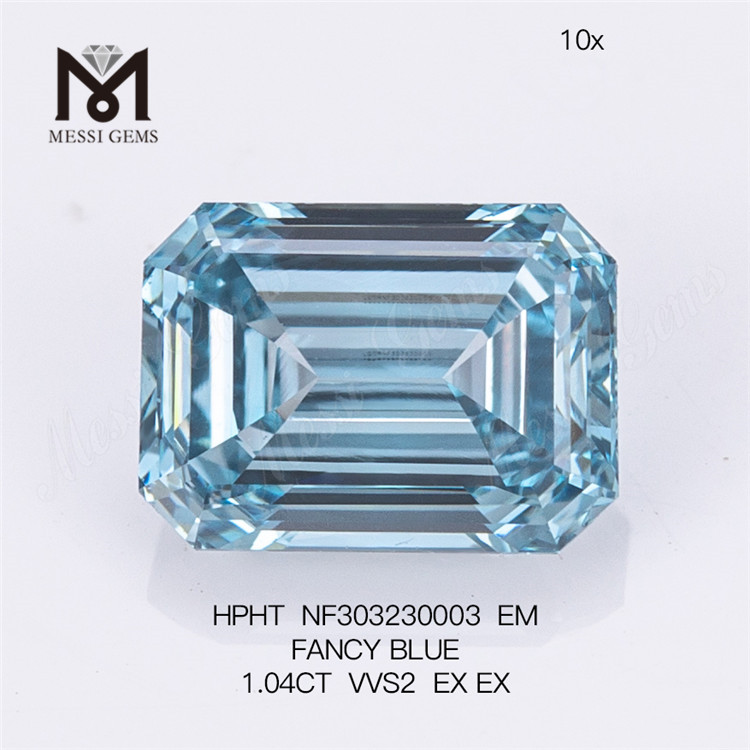 1.04CT FANCY BLUE VVS2 EX EX EM diamanti creati in laboratorio all'ingrosso HPHT NF303230003