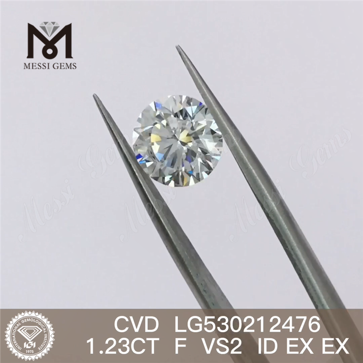 1.23ct F cvd lab diamond VS2 diamante da laboratorio sciolto bianco rotondo prezzo all'ingrosso