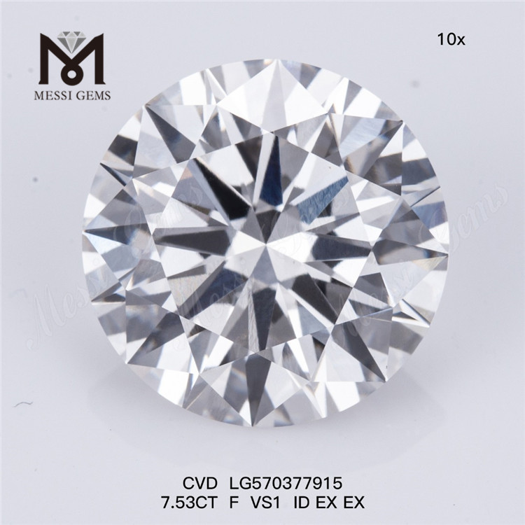7.53CT F VS1 ID EX EX prezzo diamante coltivato in laboratorio CVD LG570377915