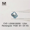 Diamante rettangolare da 1,03 carati FIGB SI1 EX VG diamante coltivato in laboratorio CVD LG506109295