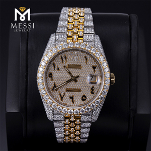 Orologi svizzeri da uomo d'affari sportivi con orologio con diamanti Moissanite per marito