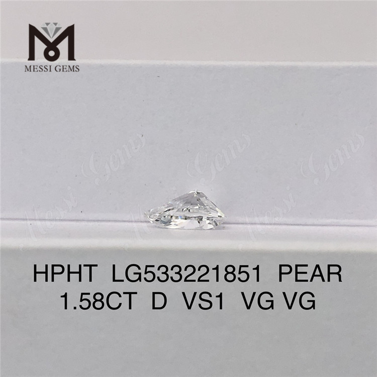 1.58ct D VS1 miglior diamante sciolto da laboratorio PERA Brillante diamante sciolto da laboratorio CVD all\'ingrosso