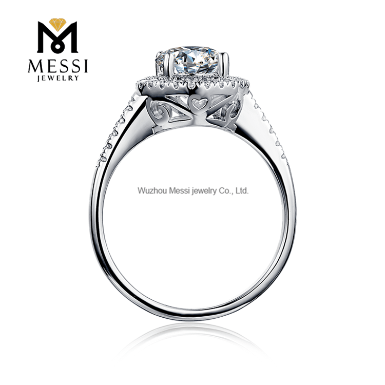 anello da donna con diamante moissanite in argento sterling 925 con placcatura in oro fashion Design
