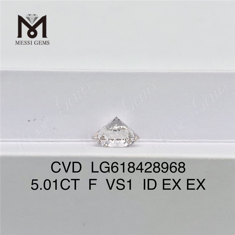 Diamanti creati in laboratorio da 5.01CT F VS1 ID in vendita丨Messigems CVD LG618428968