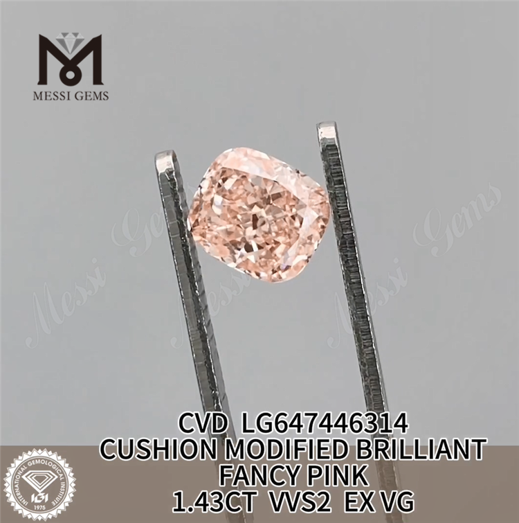 CUSCINO FANCY ROSA VVS2 da 1,43 CT con diamanti lavorati CVD LG647446314