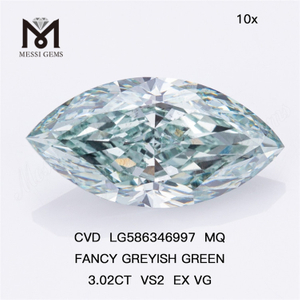 Diamanti verdi da 3 ct VS2 EX VG CVD MQ FANCY VERDE GRIGIO VS2 EX VG CVD LG586346997 