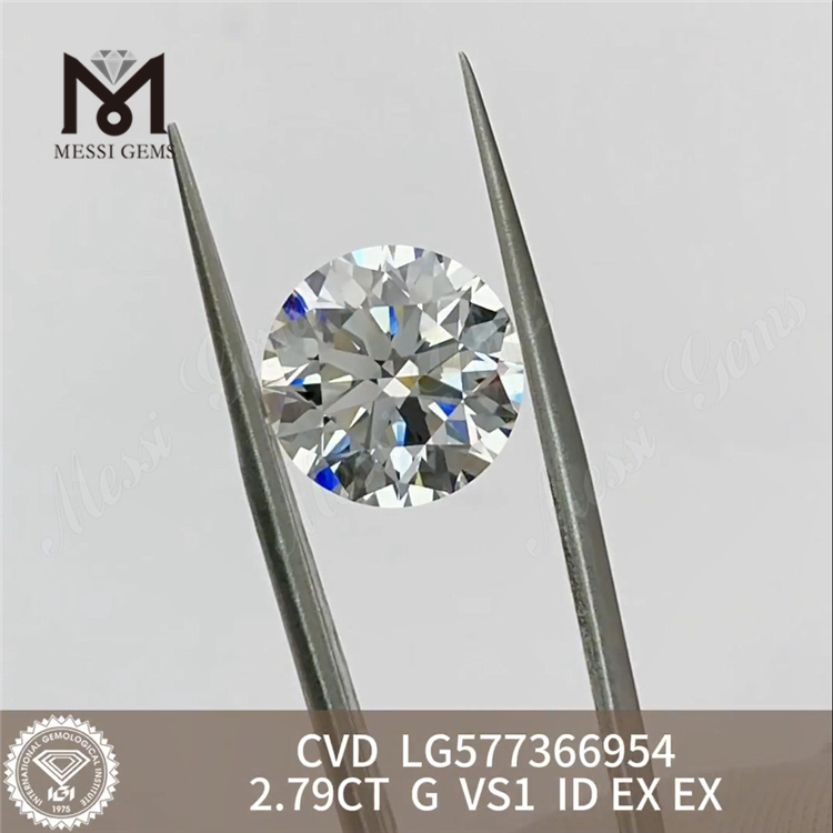 2.79CT G VS1 ID CVD diamanti coltivati ​​in laboratorio di qualità superiore Certificato IGI Lusso sostenibile丨Messigems LG577366954 