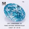 Diamante blu OV da 3 ct, prezzo SI1 EX VG FANCY INTENSE BLU VERDAstro, diamante CVD LG586346989