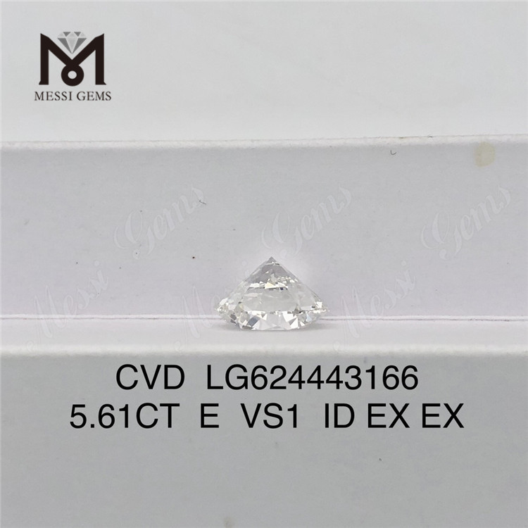 Diamanti coltivati ​​in laboratorio E VS1 ID da 5,61 ct CVD LG624443166丨Messigems