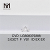 3.03CT F VS1 RD Diamante CVD da 3 ct coltivato in laboratorio Provenienza etica丨Messigems LG608379388 