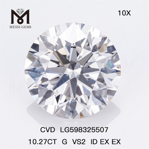 10.27CT G VS2 ID EX EX Diamanti artificiali in grandi quantità di qualità e valore CVD LG598325507丨Messigems