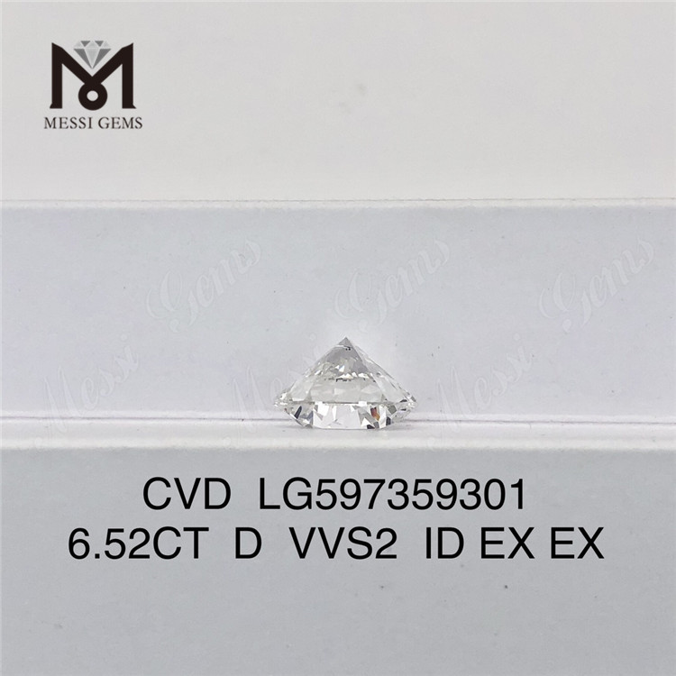 6.52CT D VVS2 ID EX EX CVD diamanti coltivati ​​in laboratorio La tua fonte per acquisti all'ingrosso LG597359301丨Messigems