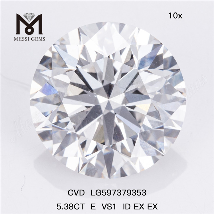 5.38CT E VS1 ID EX EX Diamanti fabbricati in laboratorio CVD LG597379353丨Messigems