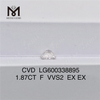 1.87CT F VVS2 CVD Diamante coltivato in laboratorio da 1 carato SQ Premium Choices per Messigems LG600338895 