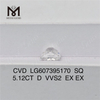 5.12CT D SQ VVS2 diamante coltivato in laboratorio Cina CVD IGI LG607395170