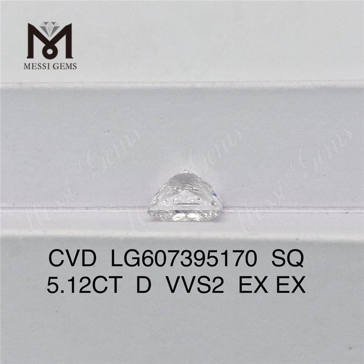 5.12CT D SQ VVS2 diamante coltivato in laboratorio Cina CVD IGI LG607395170