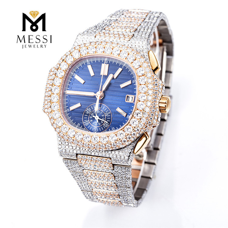 Orologi da uomo Moissanite combinati di lusso ed eleganza per uomo MSA-579