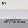 Diamante cvd da 1,47 ct D VVS1 da 1 carato Diamanti coltivati ​​in laboratorio Crafting Elegance丨Messigems LG607342471