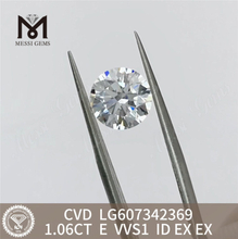 1.06CT E VVS1 Costo del diamante coltivato in laboratorio da 1 carato CVD Lusso conveniente 丨Messigems LG607342369