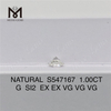 1.00CT G SI2 EX EX VG VG VG Trova il tuo diamante naturale perfetto Scopri la brillantezza S547167丨Messigems