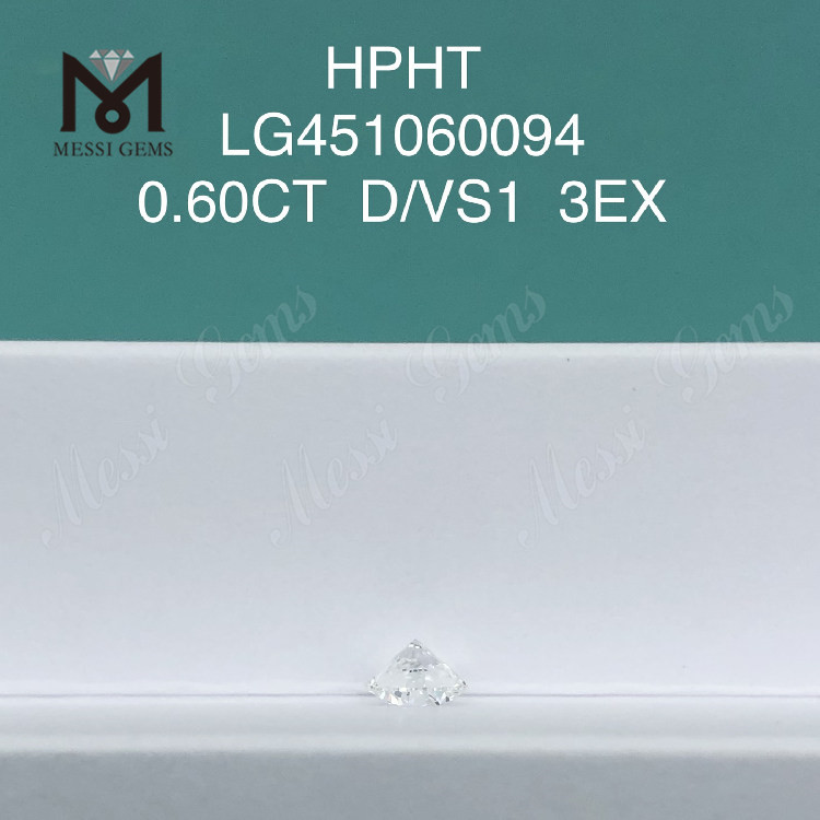 0,60 carati D VS1 EX Cut Grade Diamante rotondo creato in laboratorio HPHT