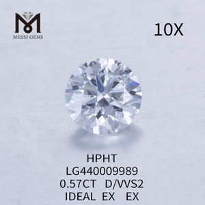 0.57CT D/VVS2 Round Lab Grown Diamond IDEAL HPHT Commercio all'ingrosso di diamanti